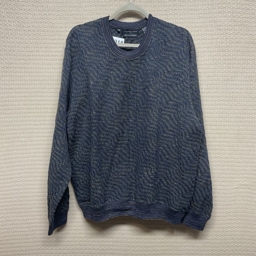 Vintage Jhane Barnes Sweater Mens M Cotton Blend Geometric Pullover Japan Woven